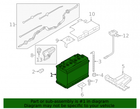 Battery 12v AUDI A4 B9 17- 70Ah 760A Euro AGM +-Reverse EXIDE