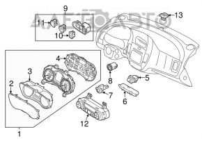 Instrument cluster Kia Forte 4d 14-16