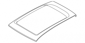 Metal roof for a 19-26 Porsche Cayenne with panoramic windows and no roof rails