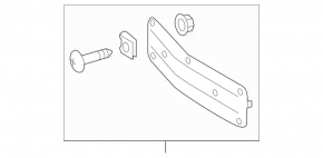 Platform for the front bumper number Mercedes C-class W205 300/350e 15-18 AMG pkg