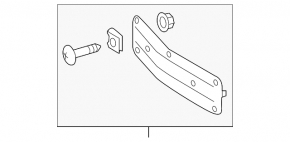Platform for the front bumper number Mercedes C-class W205 300/350e 15-18 AMG pkg
