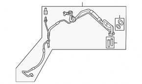 Air conditioner tube heater-condenser Ford Explorer 11-15