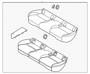 Rear row of seats 2 row Mazda CX-30 20- black cloth