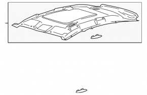 Ford C-max MK2 2013-2015 headliner for panoramic windows
