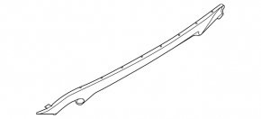 Rear bumper lip Ford Escape MK4 20-22 for 2 pipes