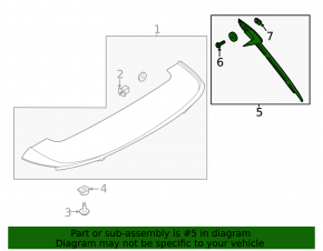 Right rear window molding for Lincoln Corsair 20-26