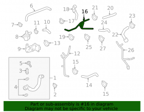 Cooling system hose for Porsche Cayenne 19-26 3.0T metal