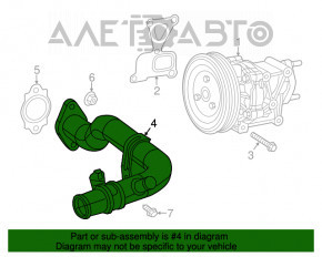 Cooling pipe metal Jeep Renegade 15-21