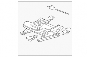 Left driver's seat runner for Chevrolet Malibu 16-25