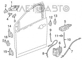 Chevrolet Volt 16-Front Left Door Limiter