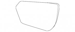Right mirror element, Chevrolet Equinox 18-24, heated