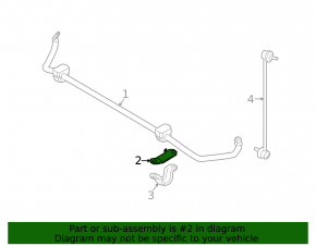 Front stabilizer mounting bracket right BMW 5 F10 11-16 2.0T, 3.0 RWD upper