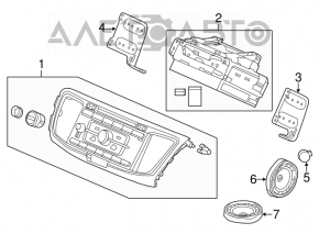 Front left door speaker for Honda Accord 2013-2017
