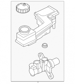 Master brake cylinder with reservoir assembly Nissan Murano 25-26