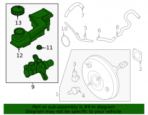 Master brake cylinder with reservoir assembly Nissan Murano 25-26