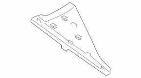 Audi A6 C8 19-25 black upper left side center console trim