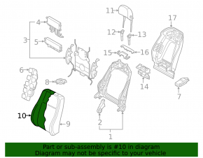 Audi Q7 16-19 driver's seat upholstery, brown leather, heated, ventilated, with a massage mat, scuffs, scratches, dents, broken fasteners