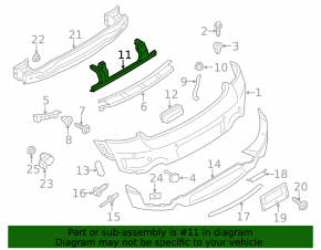 Rear bumper central bracket Mini Cooper Countryman R60 11-16