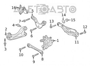 Rear left transverse control arm Honda Civic XI FE/FL 22-