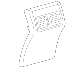 Air duct deflector center console Toyota Camry v55 15-17 usa black