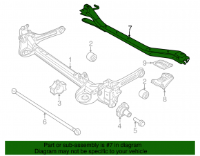 Subframe rear beam VW Jetta 11-13 USA