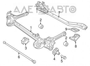 Subframe rear beam VW Jetta 11-13 USA