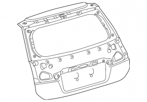 Lexus CT200h 11-15 bare trunk door for camera