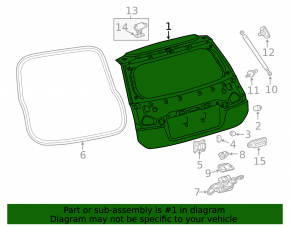 Lexus CT200h 11-15 bare trunk door for camera