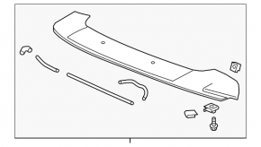 Trunk Door Spoiler Honda CRV 17-22