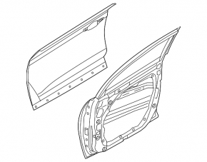 Door bare front left Hyundai Kona 18-23