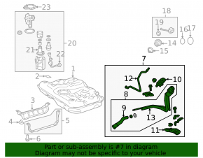 Fuel filler neck for Toyota Avalon 13-18 2.5 hybrid