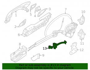 Rear left door limiter Nissan Murano 25-26