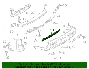 Rear bumper central bracket for Nissan Pathfinder 22-25