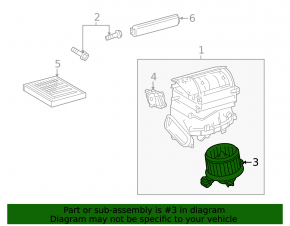 Motor fan heater Toyota Prius 30 10-15 under solar battery