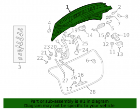 Boot lid Audi A4 B9 17-19