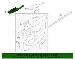 Front left window lift control Hyundai Tucson 16-21