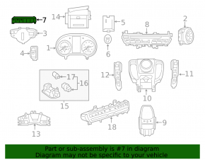 Mercedes GLC 16-19 Front Panel Button Block Without Projection