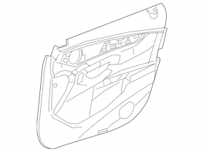 Door trim card front left Mercedes W213 E 17-23 black with beige
