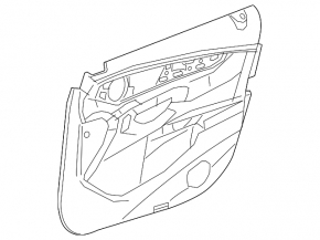 Door trim card front left Mercedes W213 E 17-23 black with beige