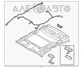 Headlining Mazda 3 14-18 BM gray under hatch creases