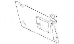 Right visor Ford Flex 09-12 beige, without hook