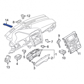 Projection on the windshield Lincoln MKZ 13-20