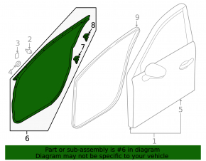 Front left door seal for Mazda CX-5 13-16