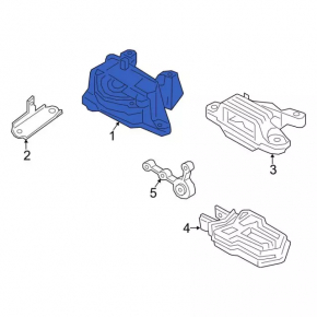 Right engine mount for Ford Escape MK4 2020 hybrid, plug-in FWD, cracked