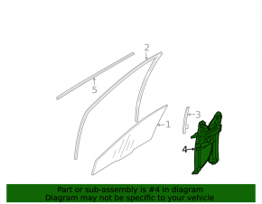 Front left window lifter with motor for Mitsubishi Galant 2012