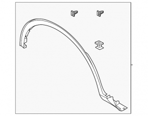 Front right wing arch trim Ford Escape MK4 23- silver