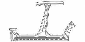Mazda CX-9 16-23 center left pillar