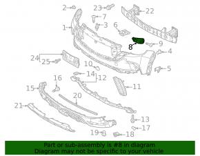 Front bumper mount, right fender, Mazda CX-50 23-25