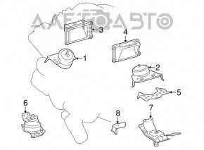 Gearbox mount for Toyota Sequoia Tundra 08-10 RWD