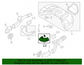 Air duct for turbine right BMW 5 G30 18-19 4.4T